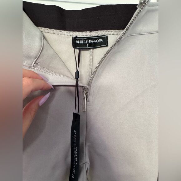 Maniere De Voir Gray and Black Pants Size 8 - Picture 6 of 8